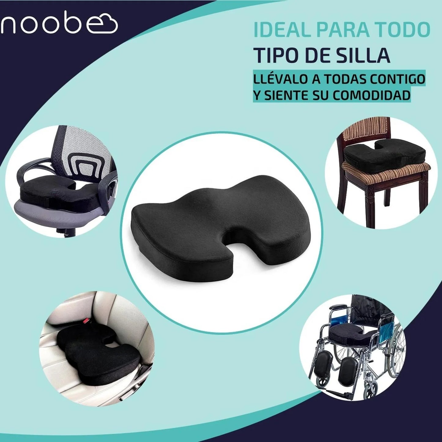 ALMOHADA COJÍN LUMBAR VISCOELÁSTICO GEL