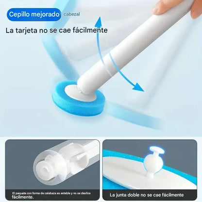 Cepillo De Inodoro Con Cabezal Desechable De Práctico Uso
