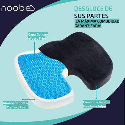 ALMOHADA COJÍN LUMBAR VISCOELÁSTICO GEL