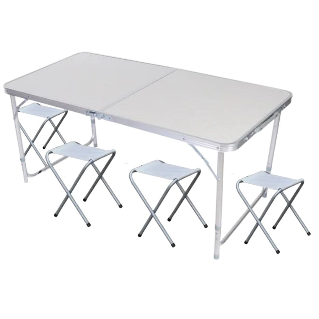 MESA PLEGABLE DE CAMPING CON BANCOS 120x60x55